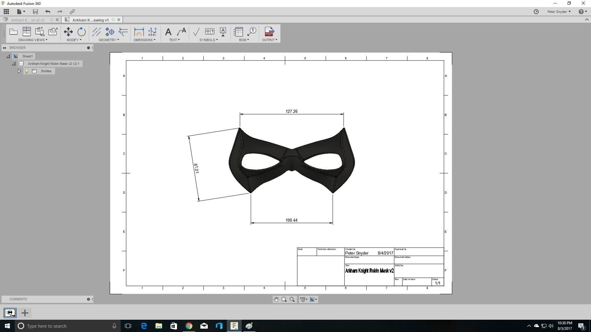 Arkham Knight Robin Mask 3D print model_2