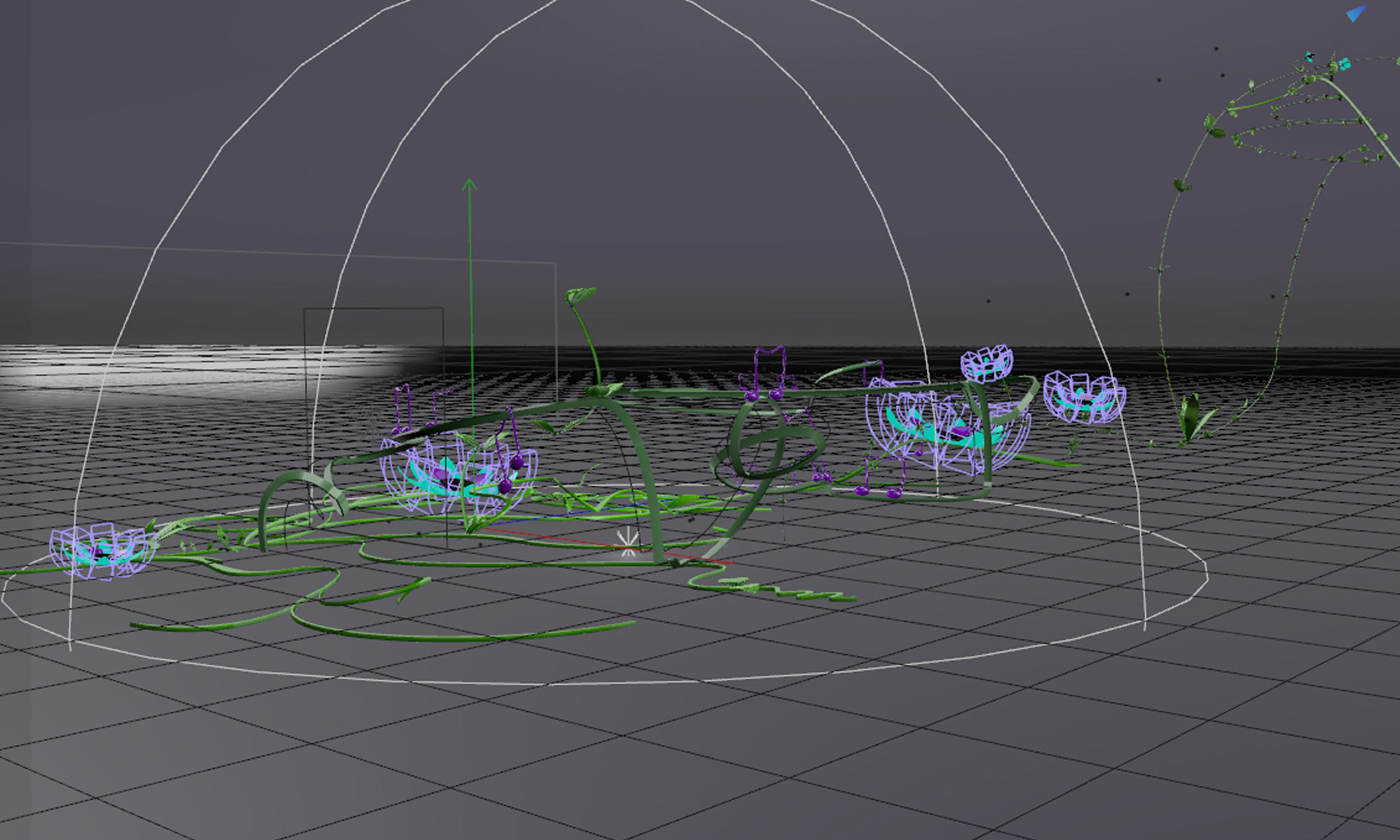 sound with flowers 3D model_5