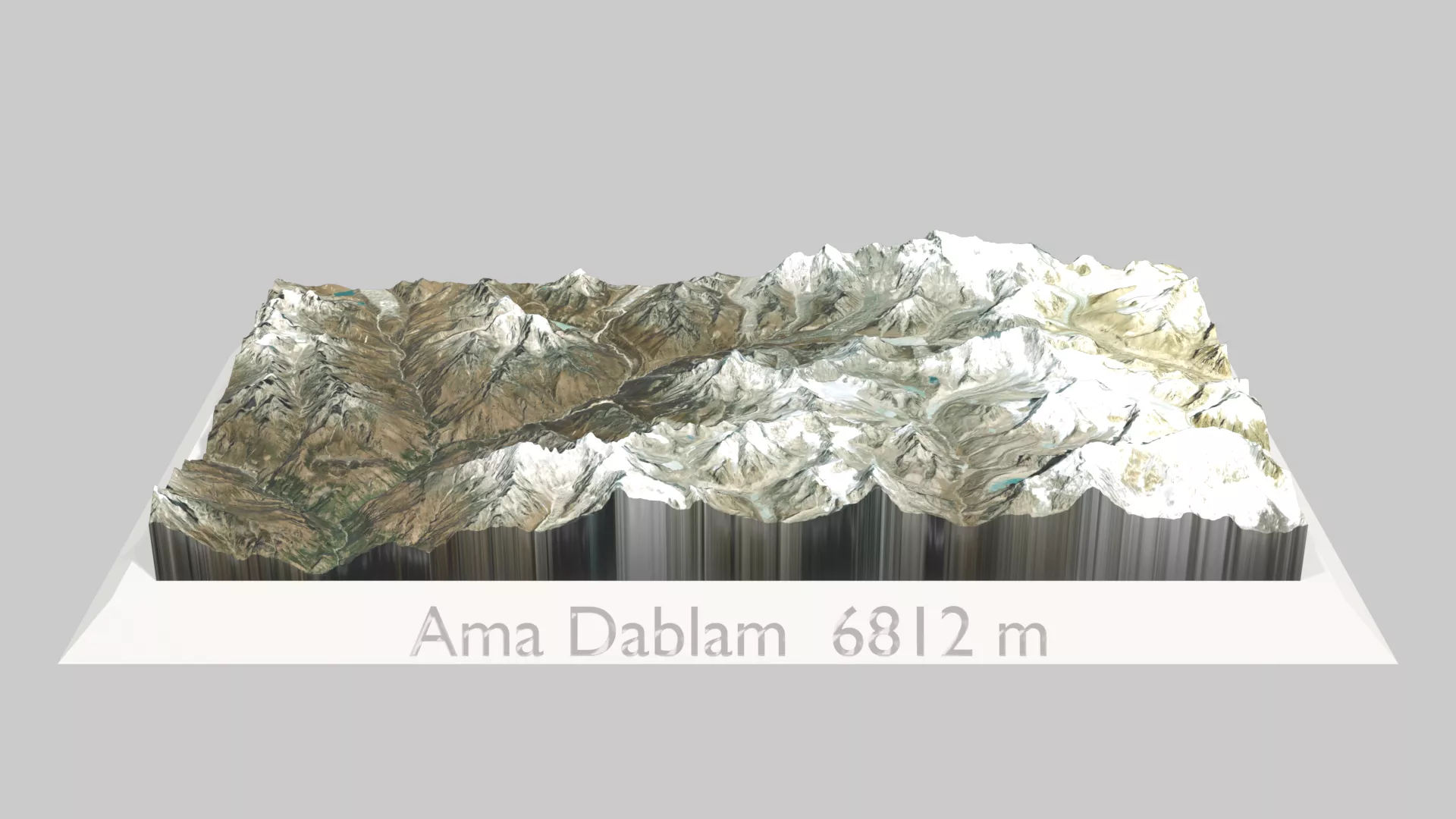 Ama Dablam Surrounding Terrain 3D Model 3D model