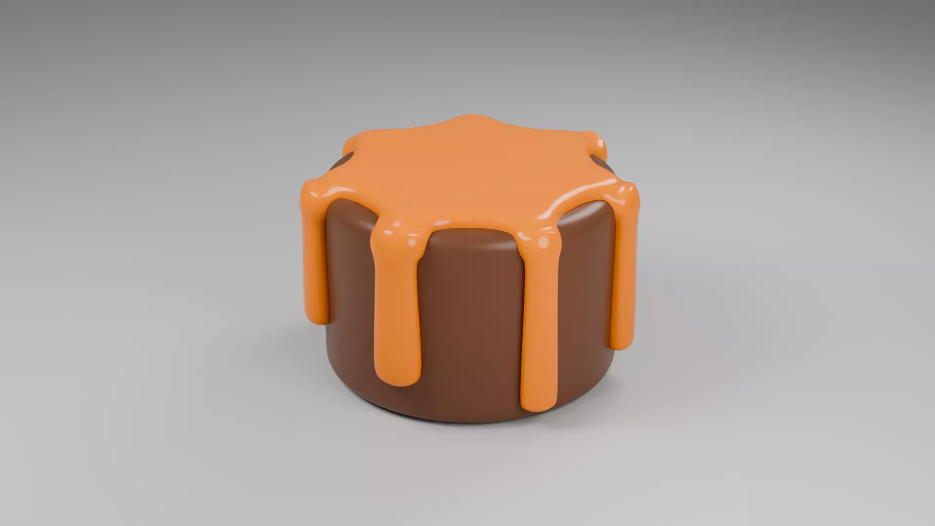 Candy poured with caramel Low-poly 3D model