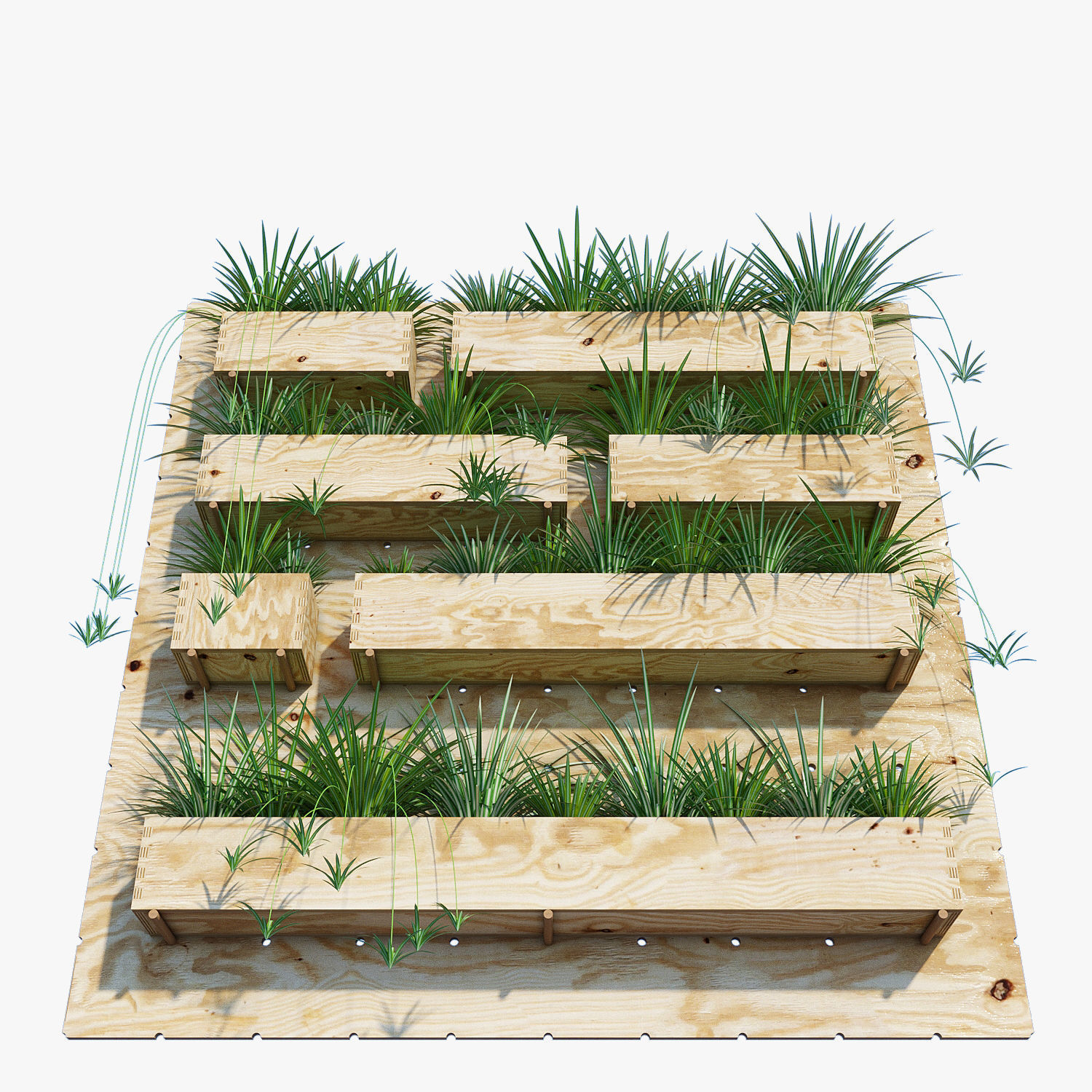 Planter box two 3D model_4