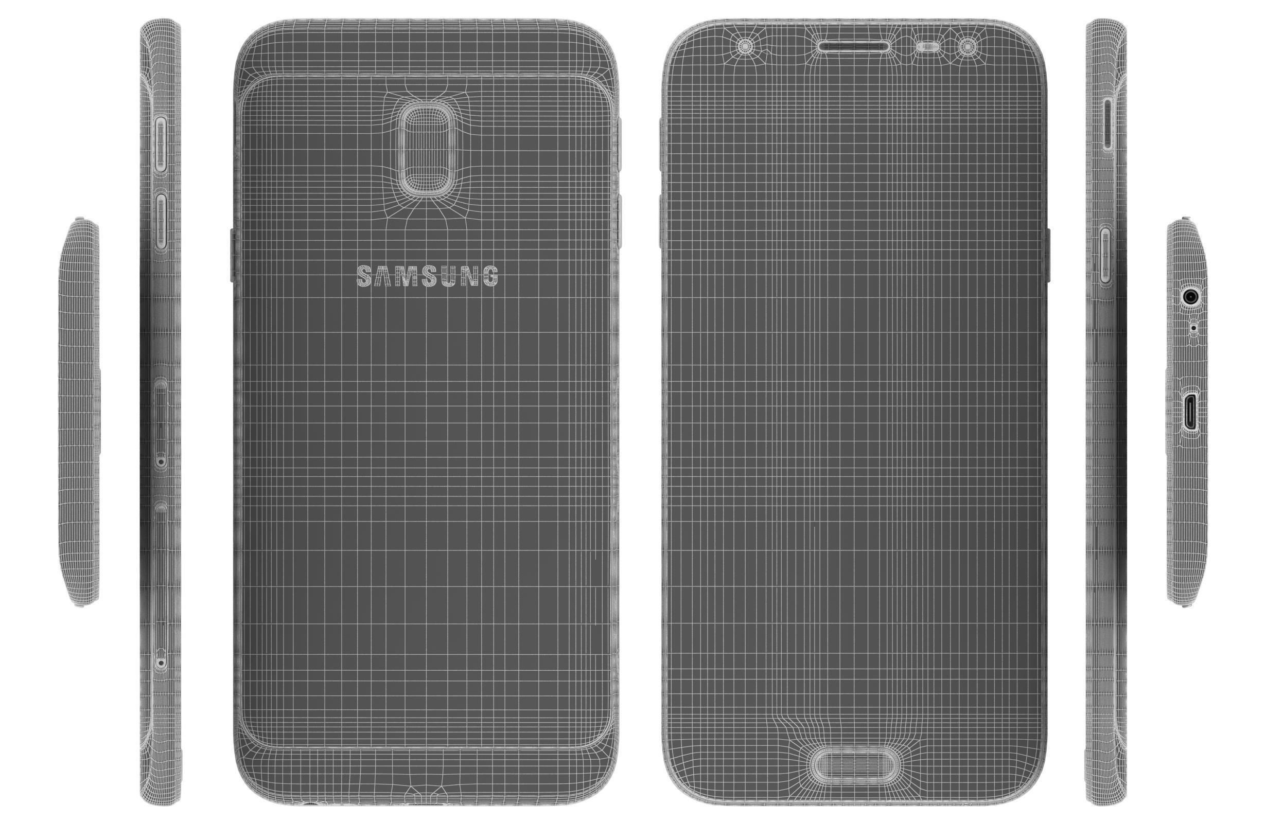 Samsung Galaxy J3 2017 Blue 3D model_11