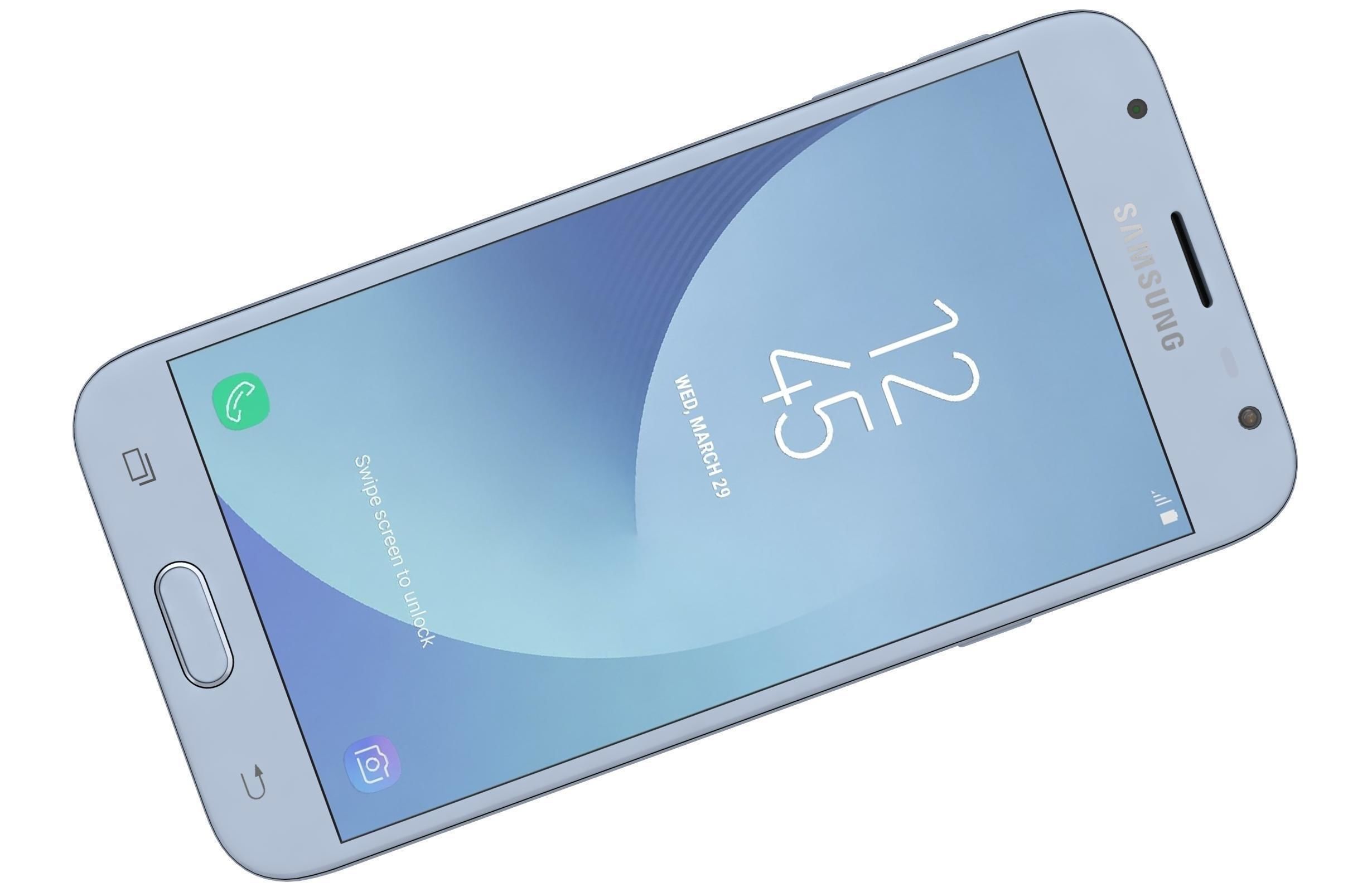 Samsung Galaxy J3 2017 Blue 3D model_4