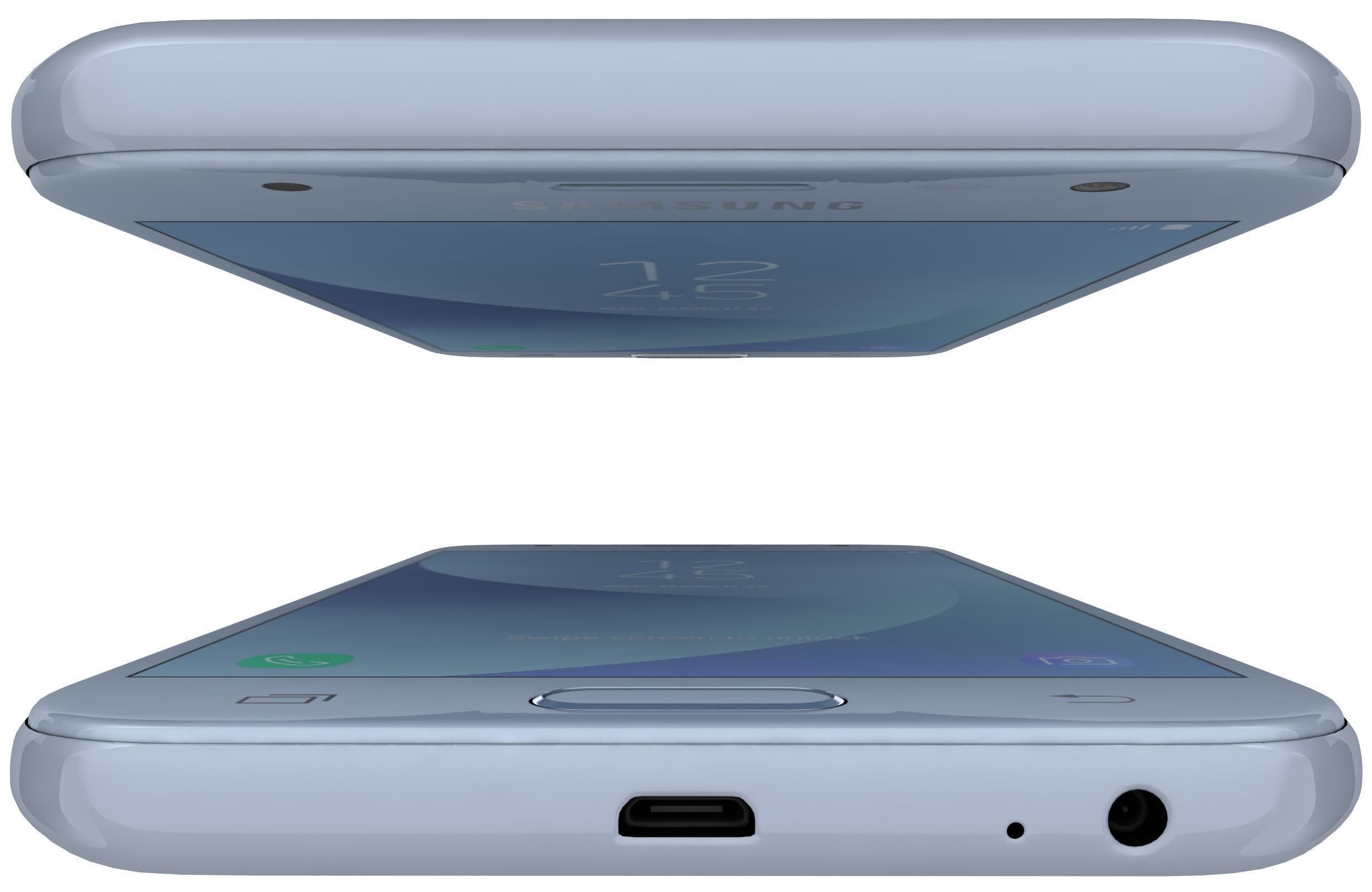 Samsung Galaxy J3 2017 Blue 3D model_3
