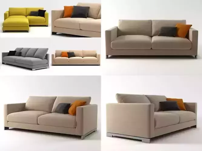 R different sofas 3D model