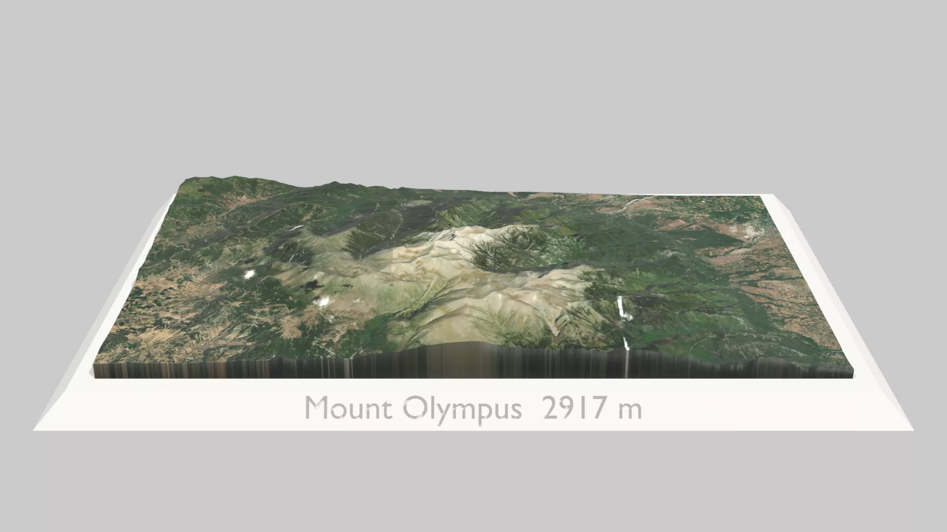 Mount Olympus Surrounding Terrain 3D Model 3D model