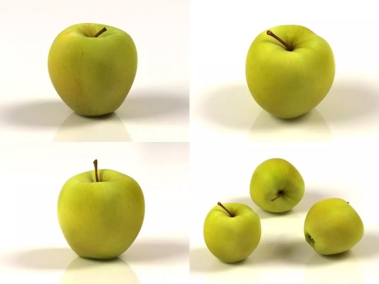 G apples in glass bowl 3D model_3