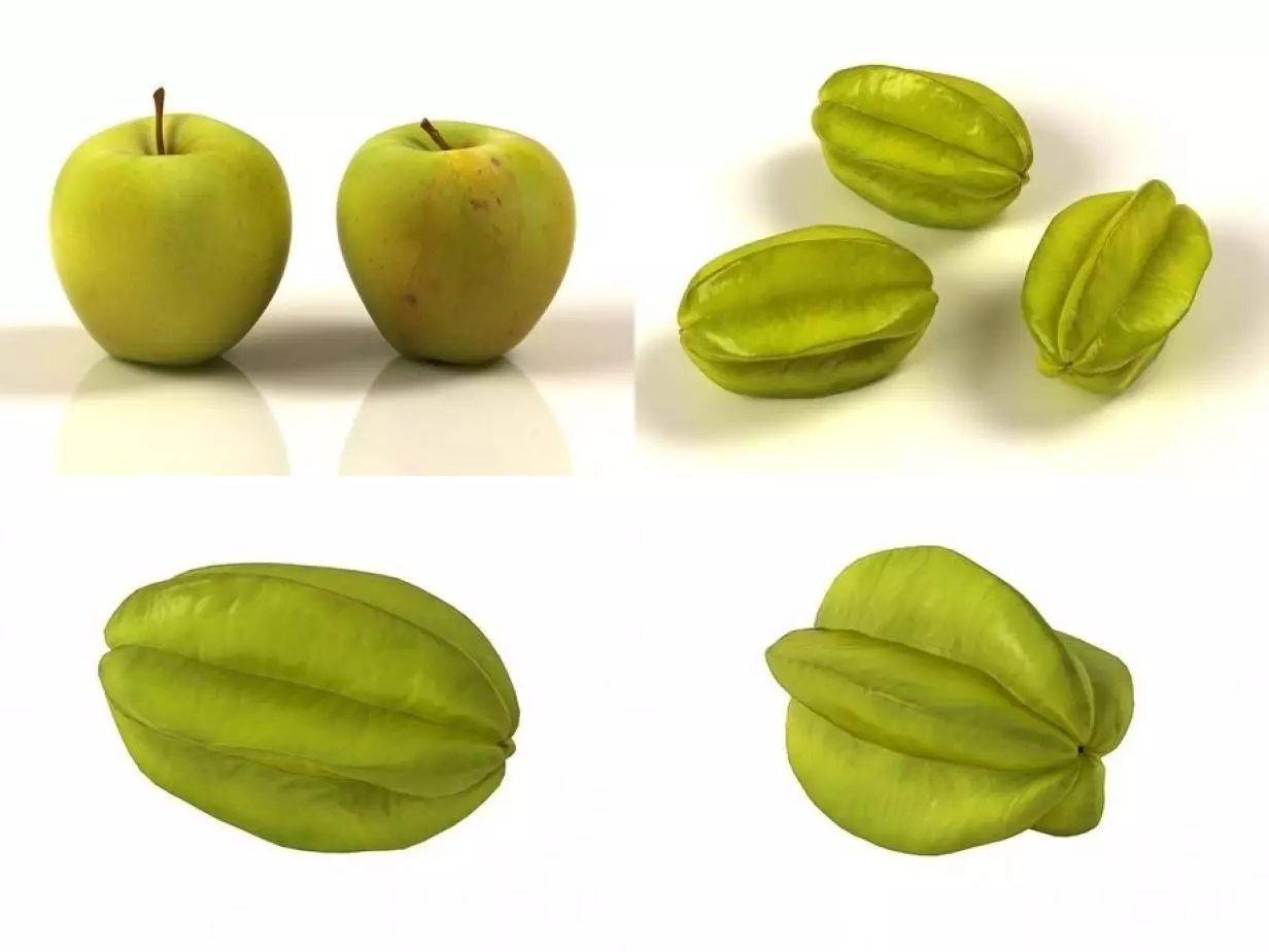 G apples in glass bowl 3D model_4