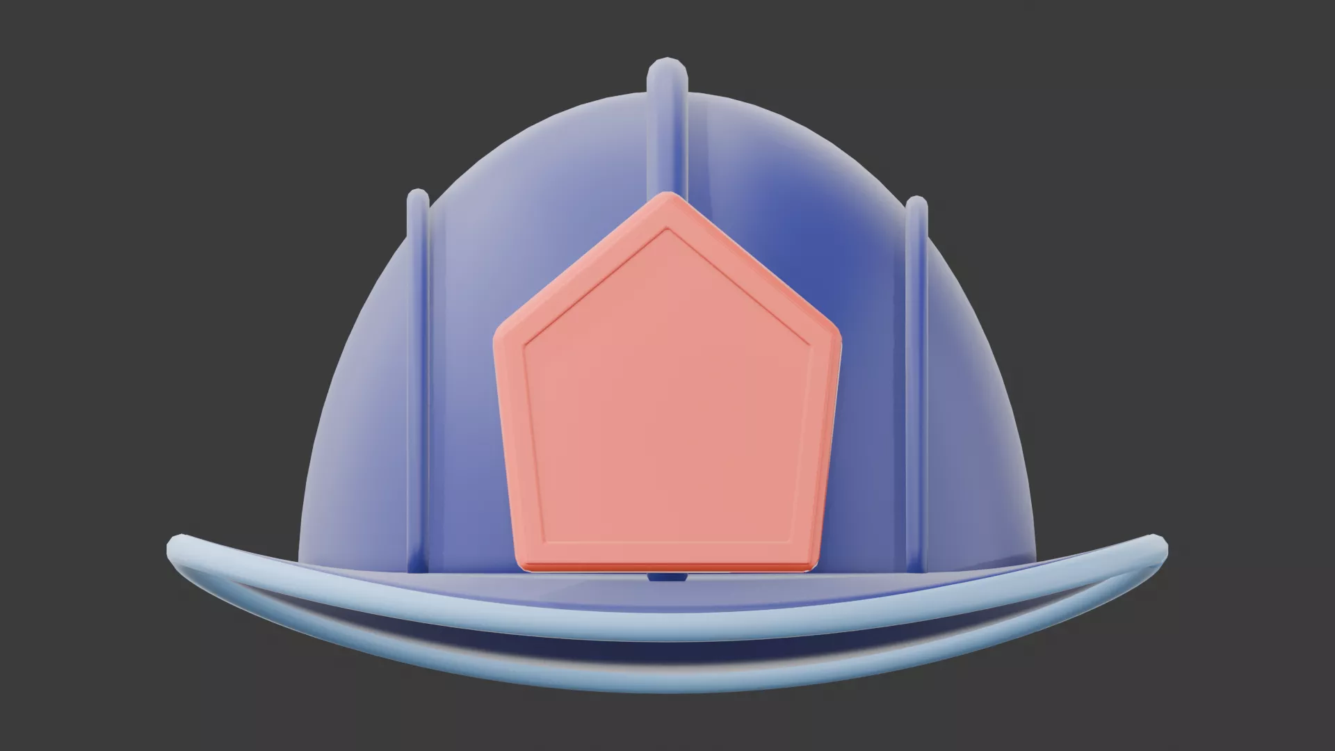 Fireman helmet Low-poly 3D model