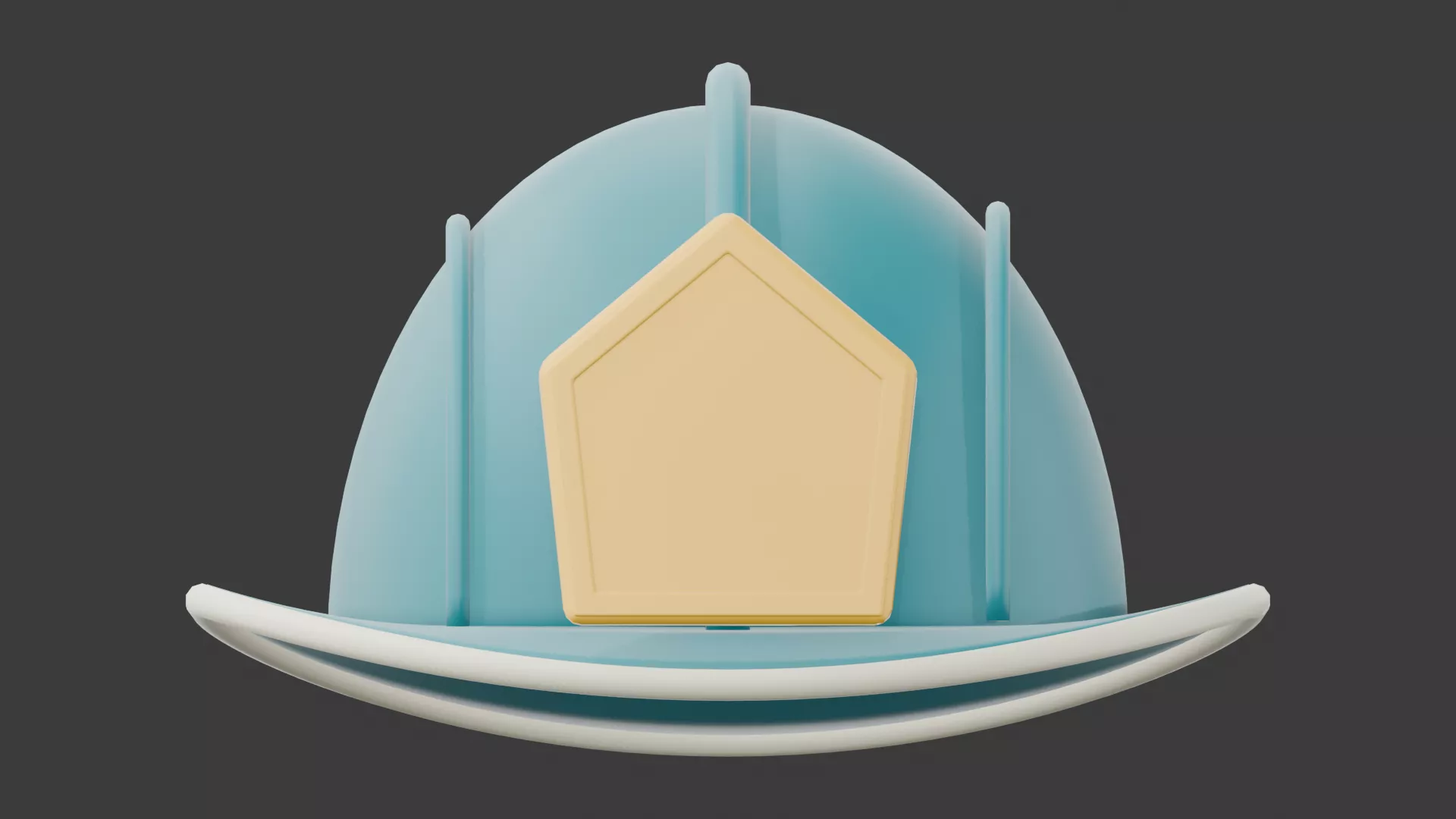Fireman helmet Low-poly 3D model