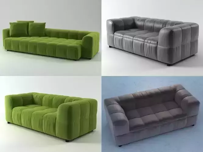 S four different sofas 3D model