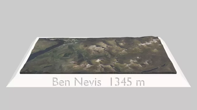 Ben Nevis Surrounding Terrain 3D Model