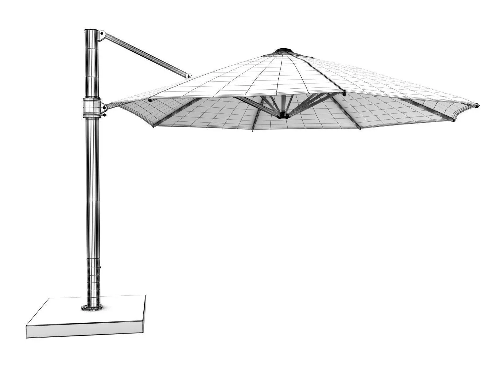 E patio umbrellas 3D model_12