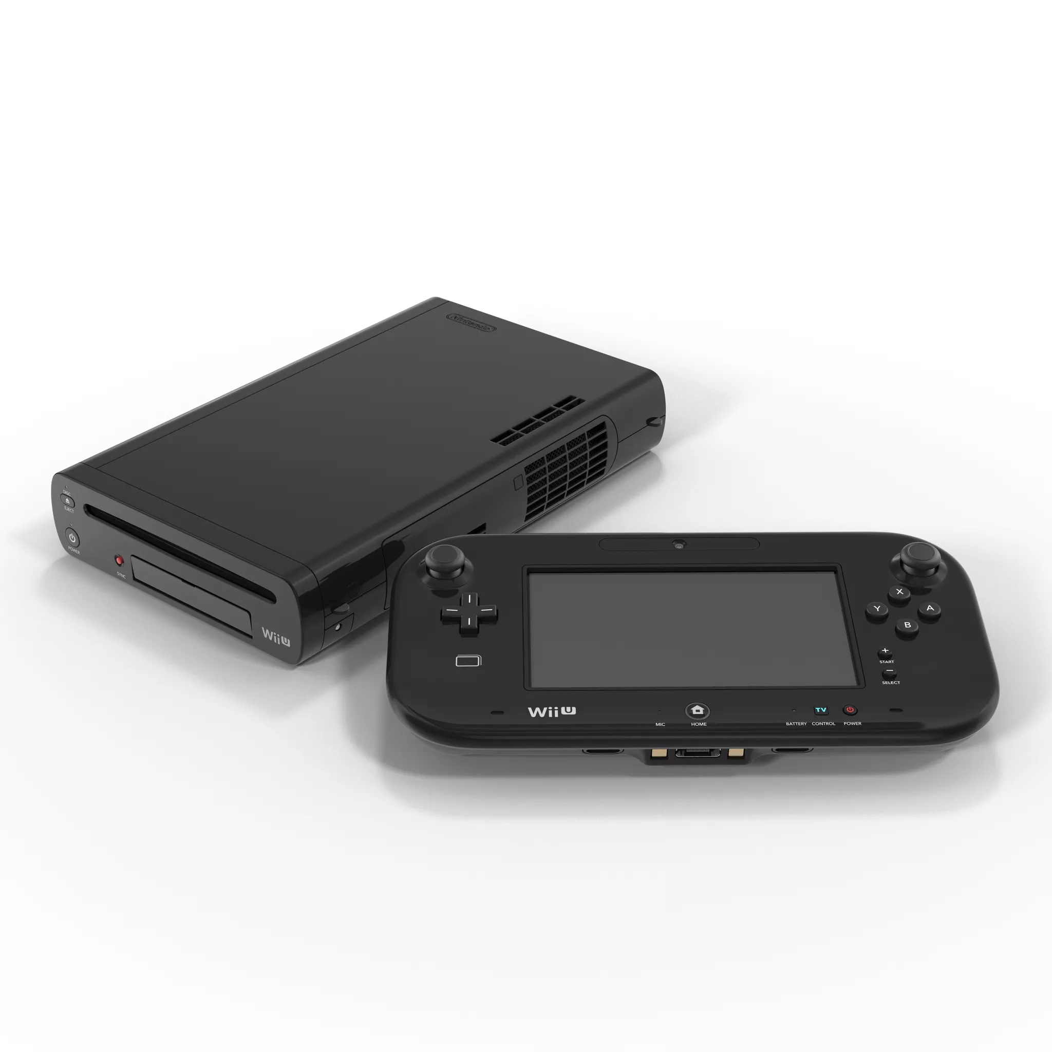 Nintendo Wii U Set Black 3D model