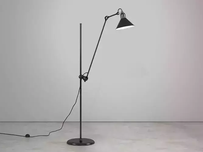 N215 floor lamp with shade 3D model