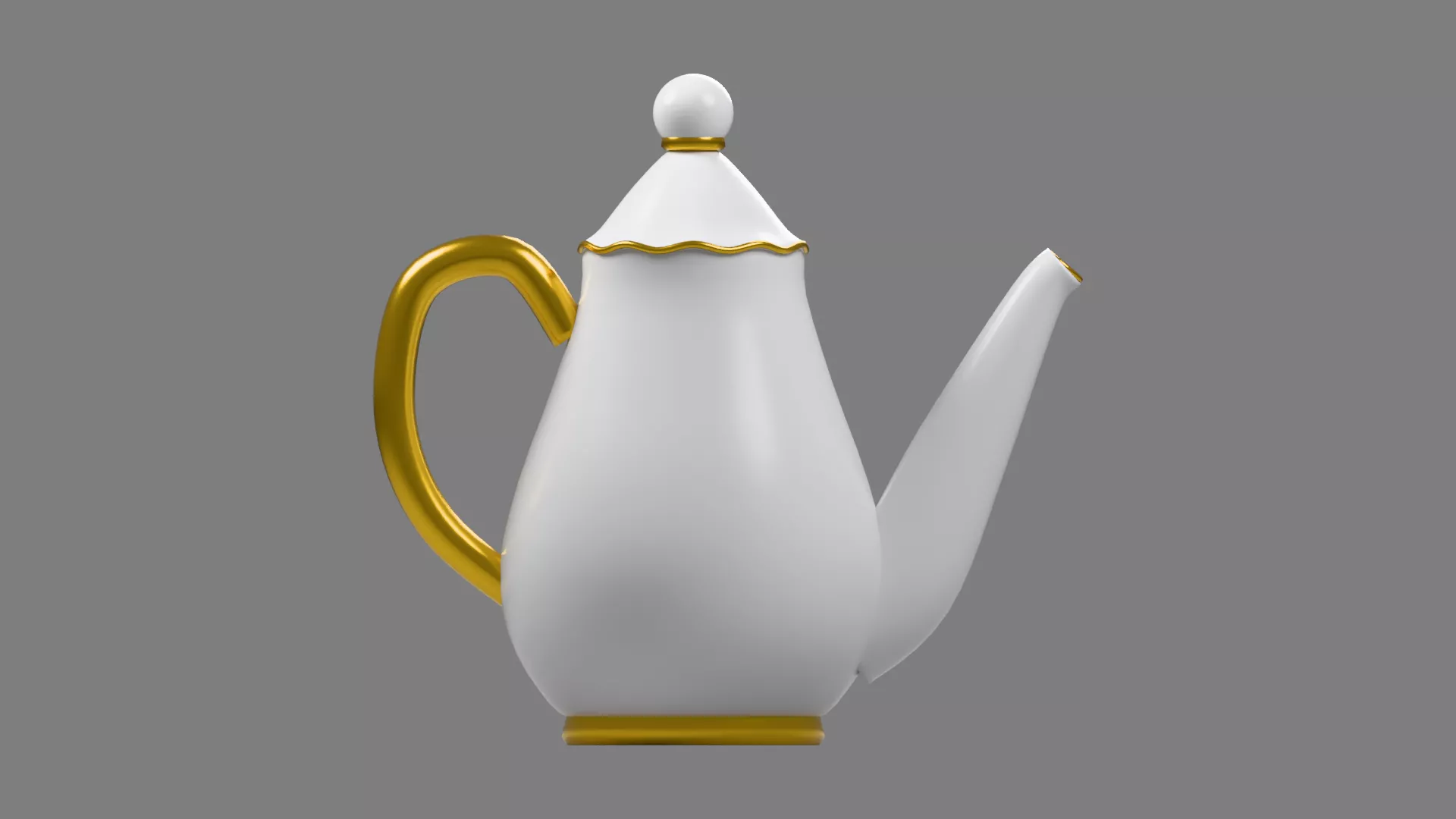 teapot Low-poly 3D model