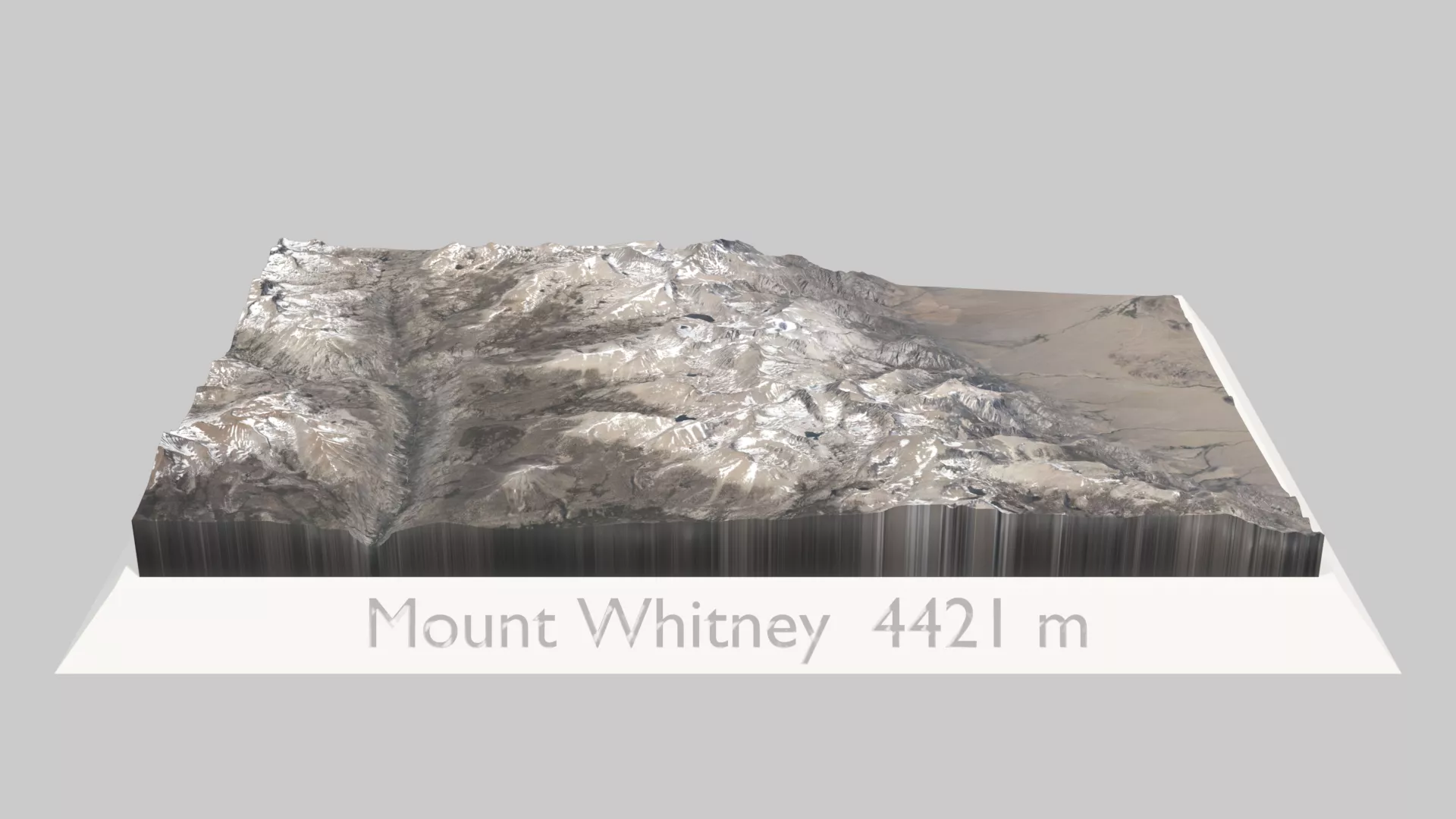 Mount Whitney Surrounding Terrain 3D Model 3D model