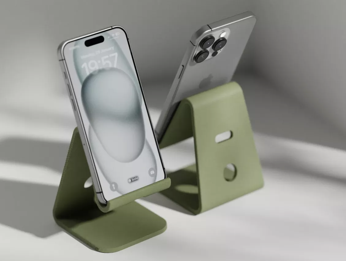 Minimalist phone holder 3D print model