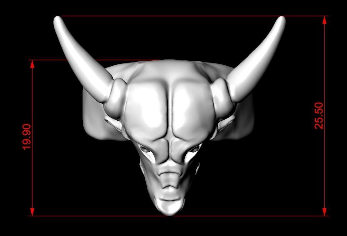 Ring bull 3D print model_10