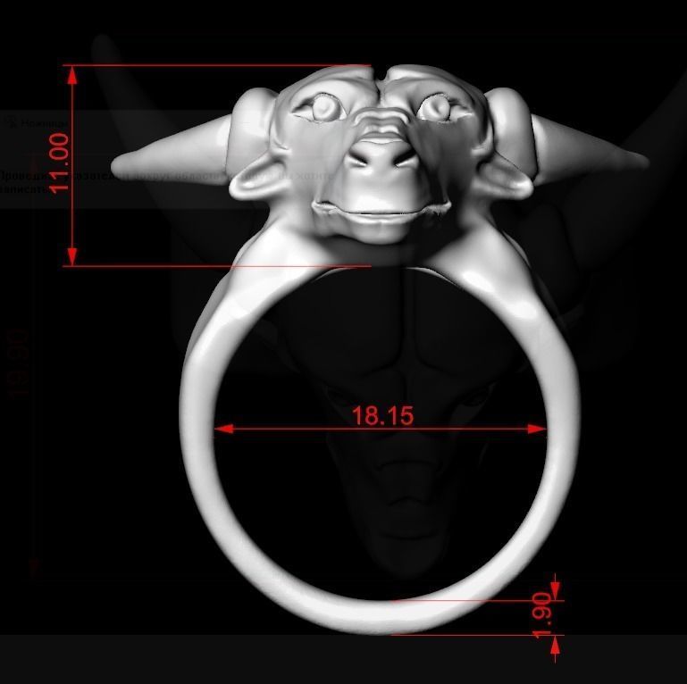 Ring bull 3D print model_11
