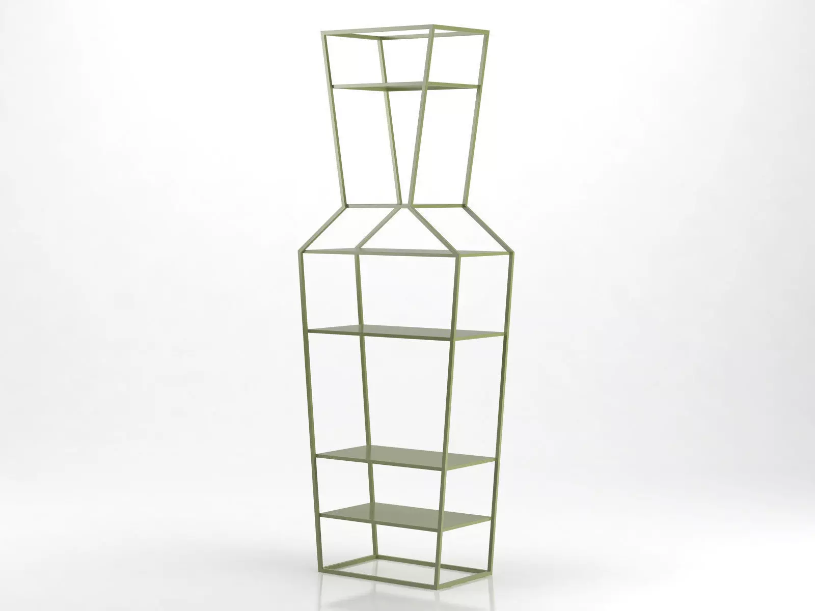 June metal shelf with three shelves 3D model_6