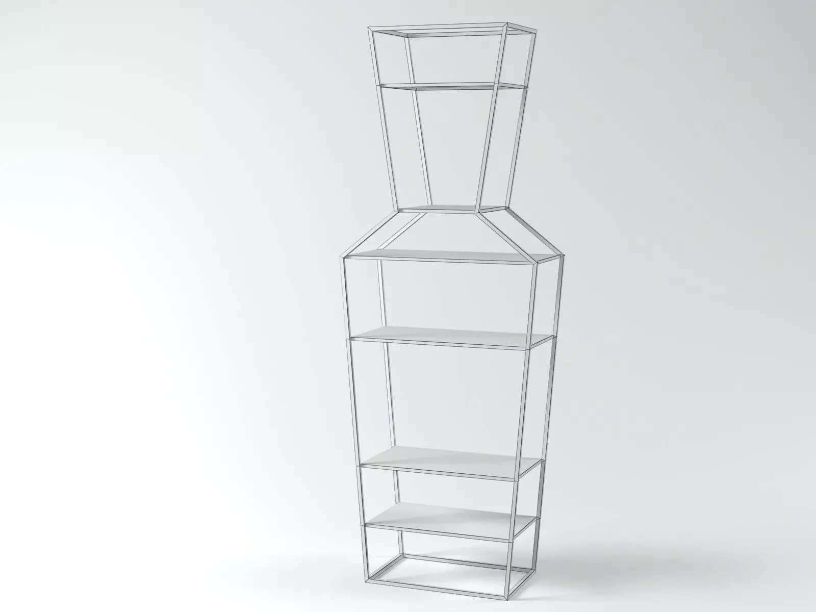 June metal shelf with three shelves 3D model_9