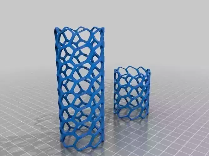 Planar and cilindrical mesh 3d pattern Free 3D print model
