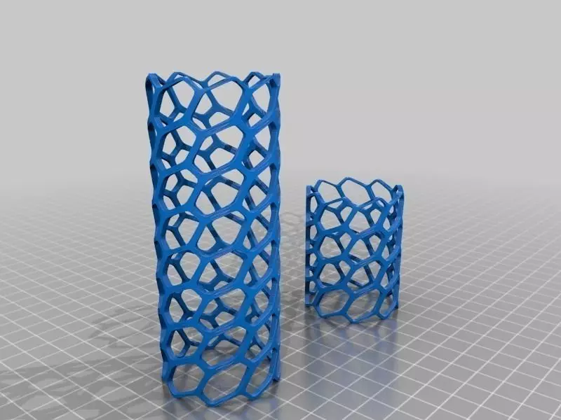 Planar and cilindrical mesh 3d pattern Free 3D print model_0