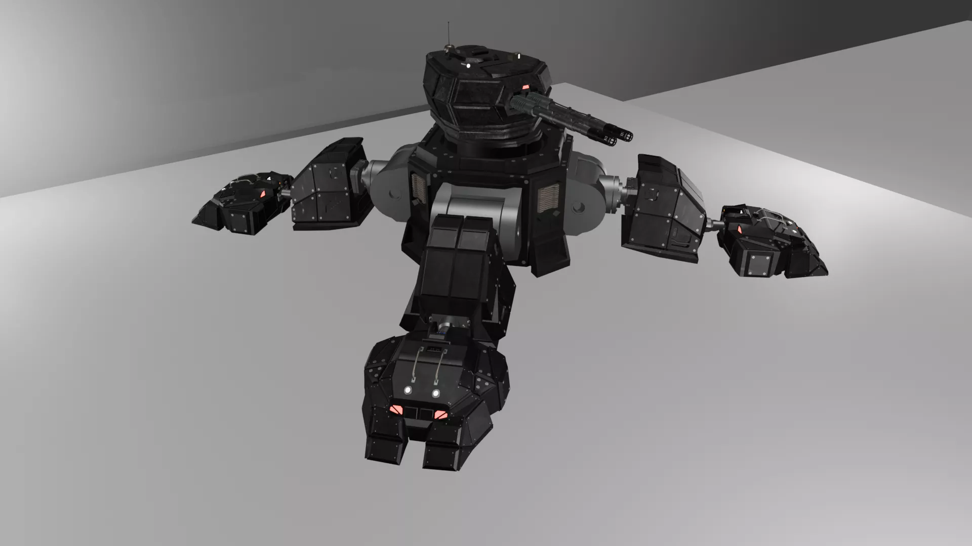 Sci-Fi Turret Model E-1 3D model
