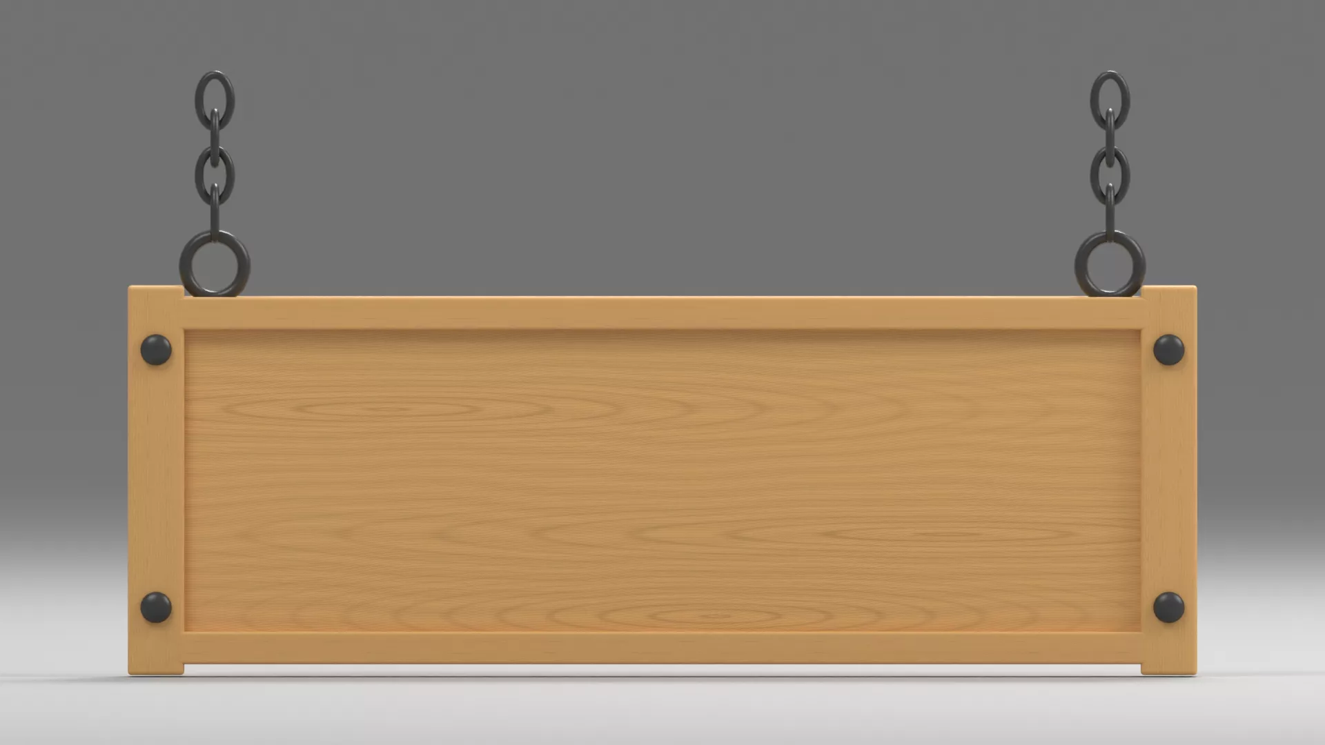 Blank hanging sign Low-poly 3D model