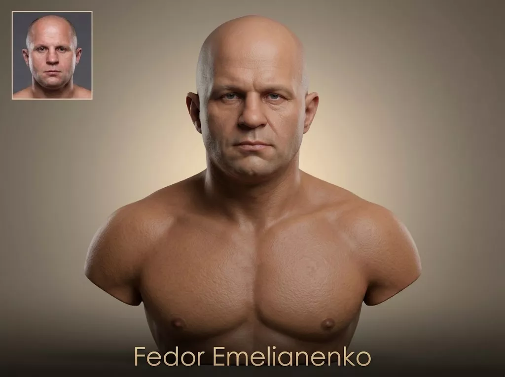 Fedor Emelianenko 3D Printable Bust 3D print model
