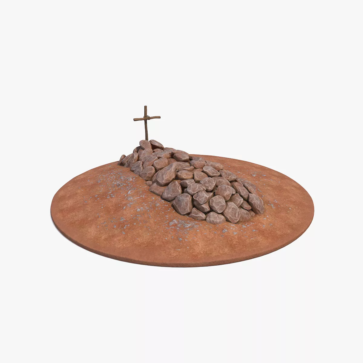 Grave Low-poly 3D model