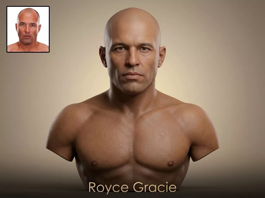 Royce Gracie 3D Printable Bust 3D print model