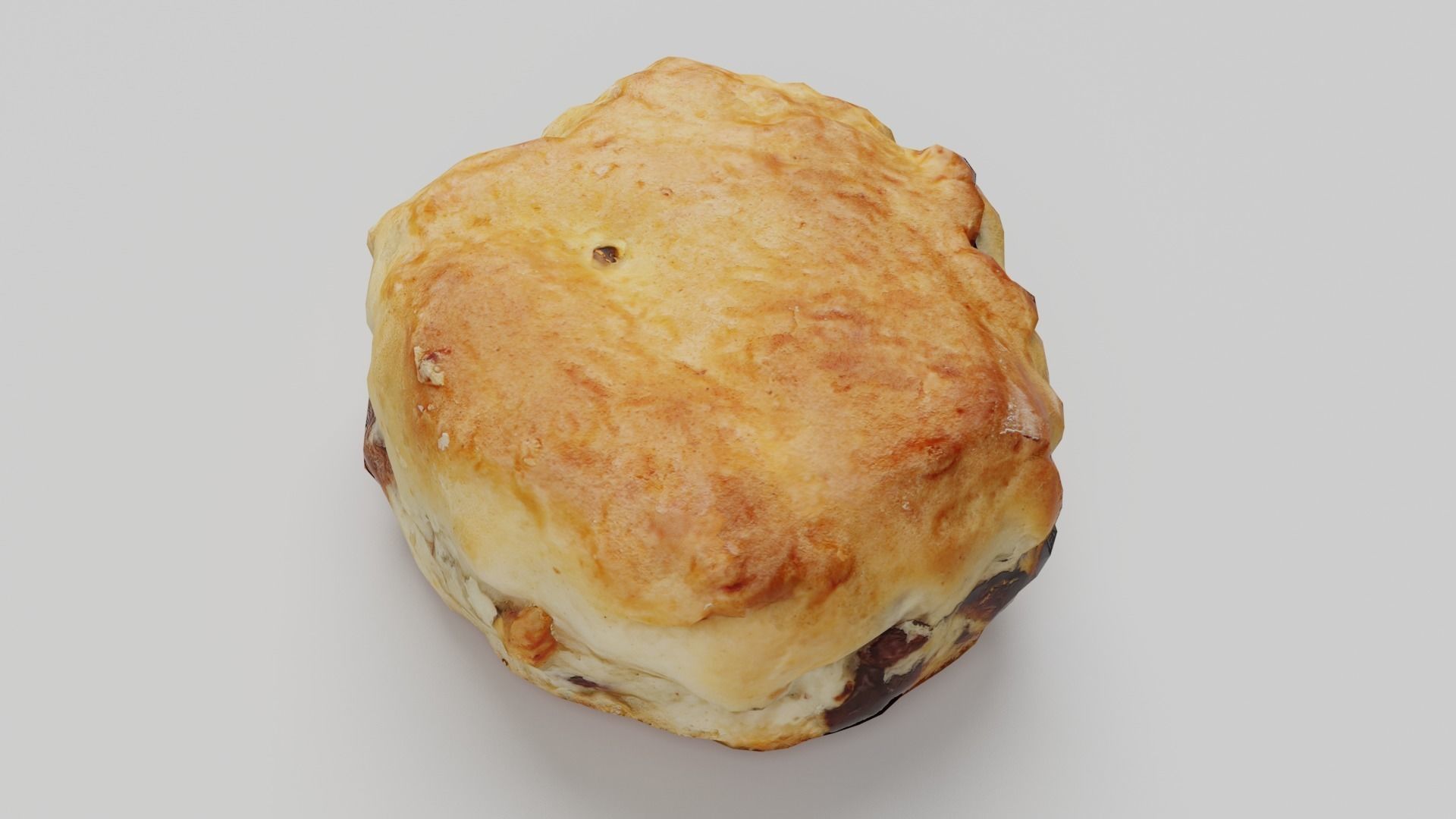 Raisin Scone Low-poly 3D model_7