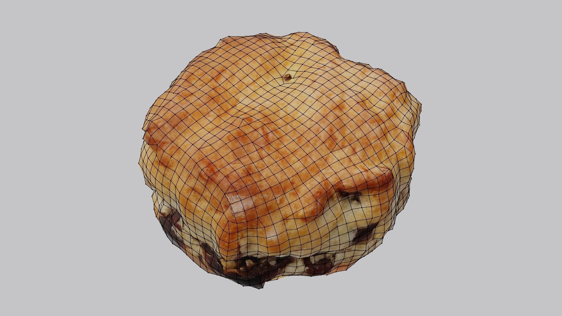 Raisin Scone Low-poly 3D model_8