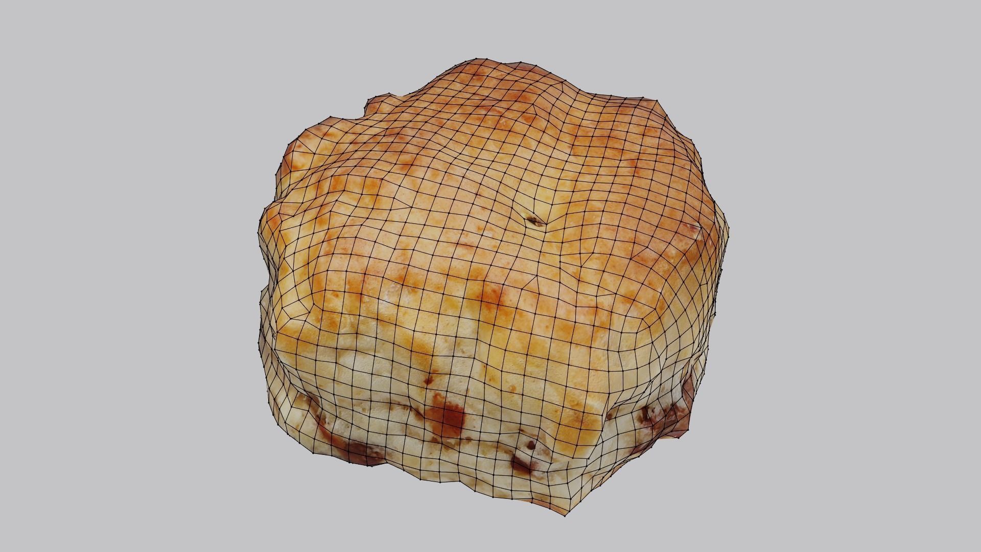 Raisin Scone Low-poly 3D model_9