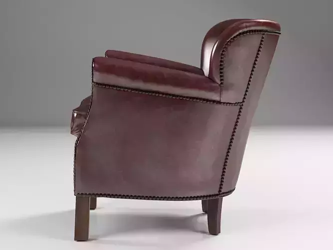 P L C W N leather club chair in style of person