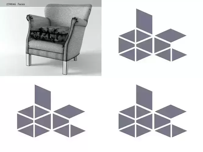 P L C leather club chair