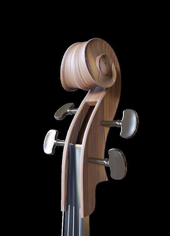 Violin Low-poly 3D model_5