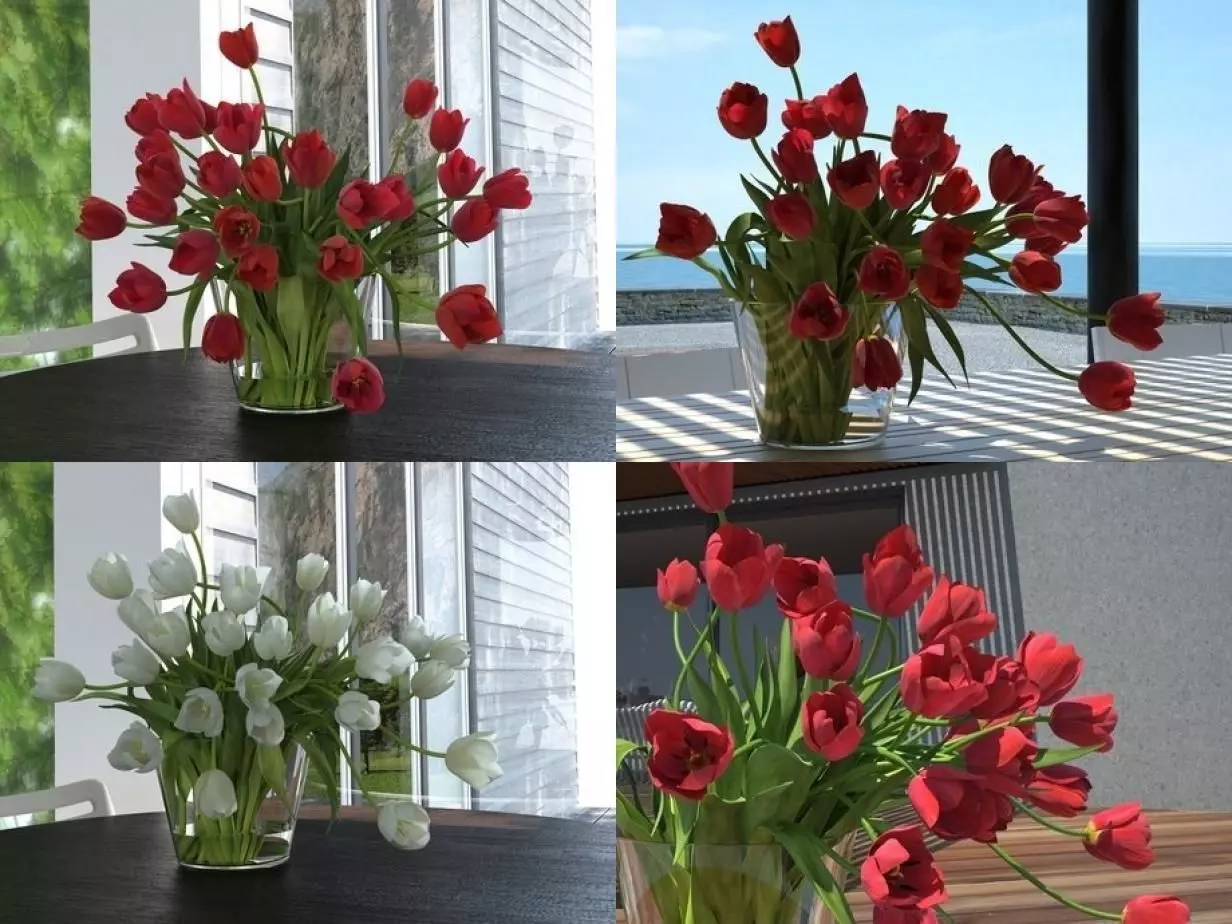 T 01 tulips in vase 3D model_2