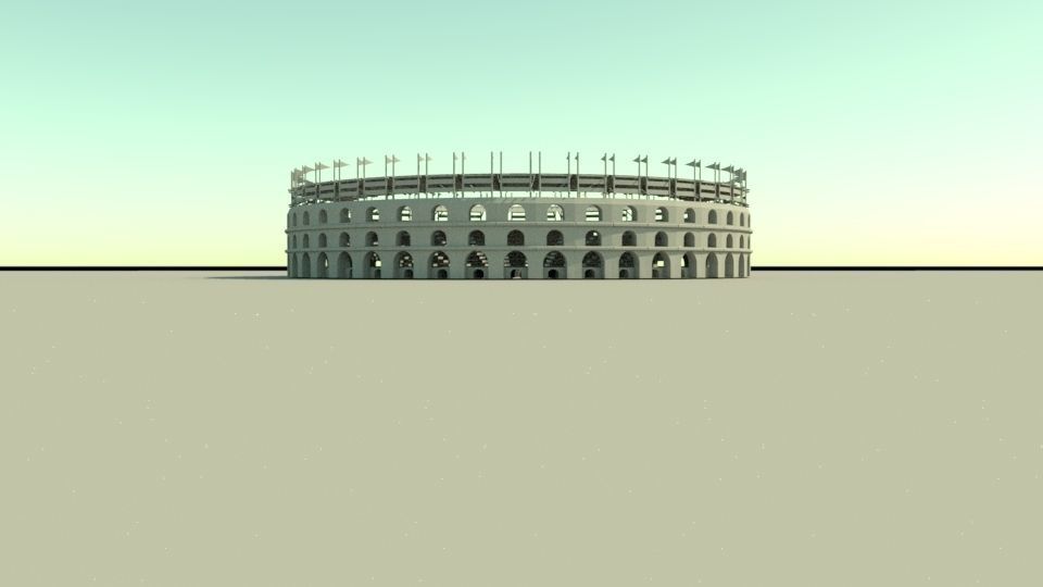Gladiater arena 3D model_2