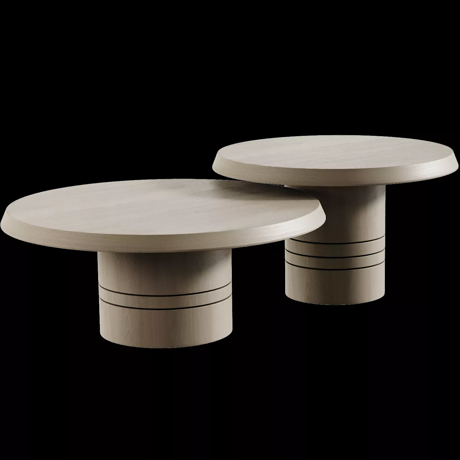 Hunt 2 Pieces Solid Wood Table Set 3D model