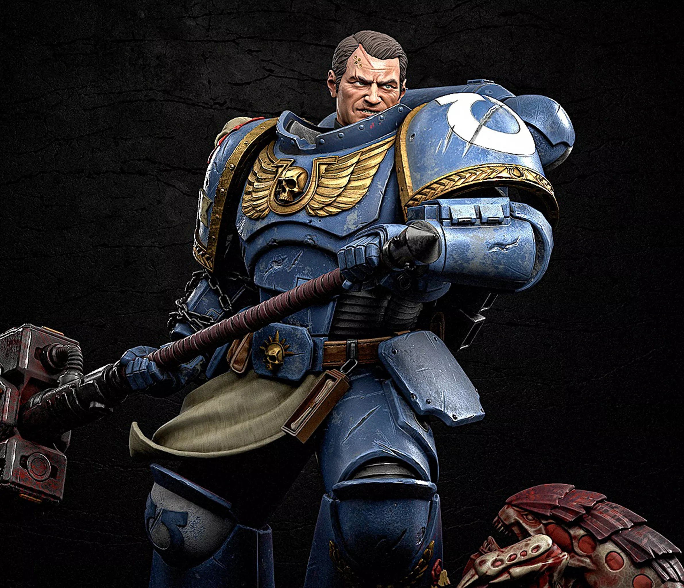 Captain Titus Warhammer 40K Statue and Bust 3D print model