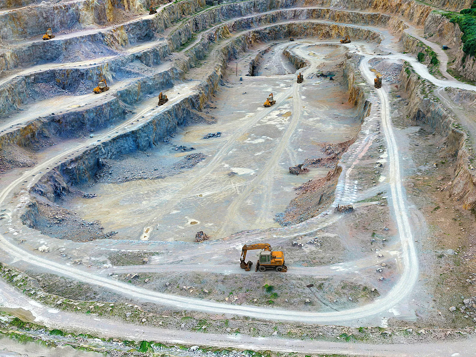 Opencast Mines Ground Hole HD Low-poly 3D model