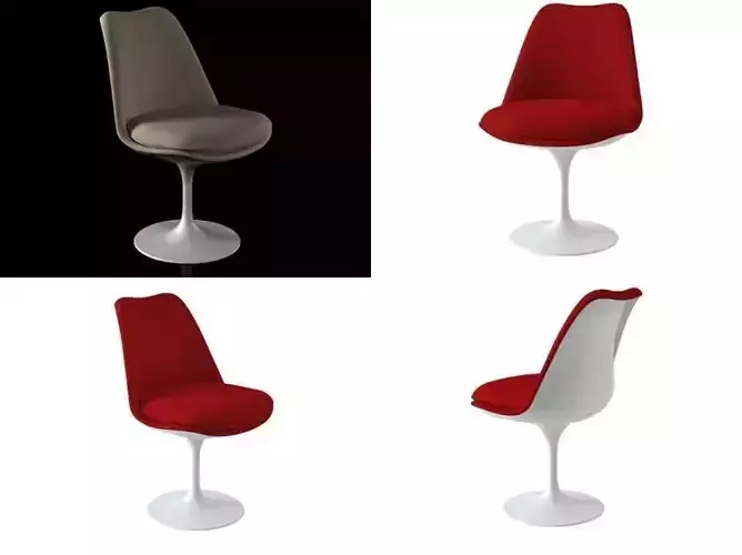T C saarinen tulip chair 3D model