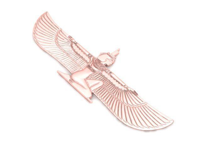 Pendant egyptian falcon 3D print model_1