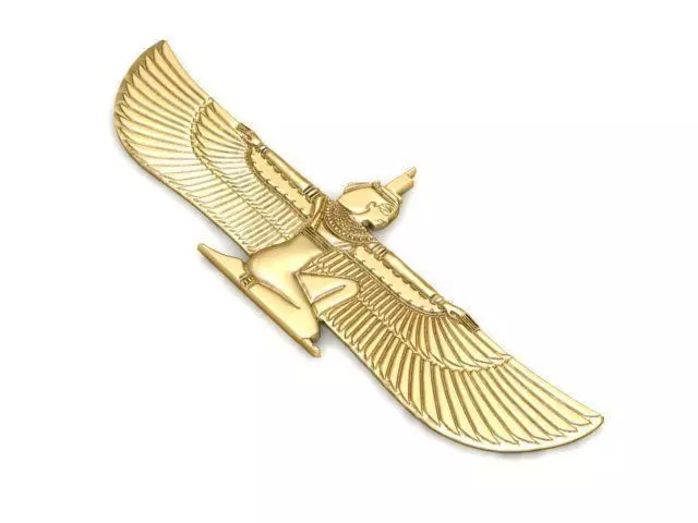 Pendant egyptian falcon 3D print model_0