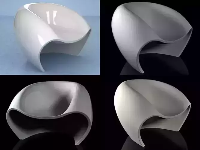 L four different chairs