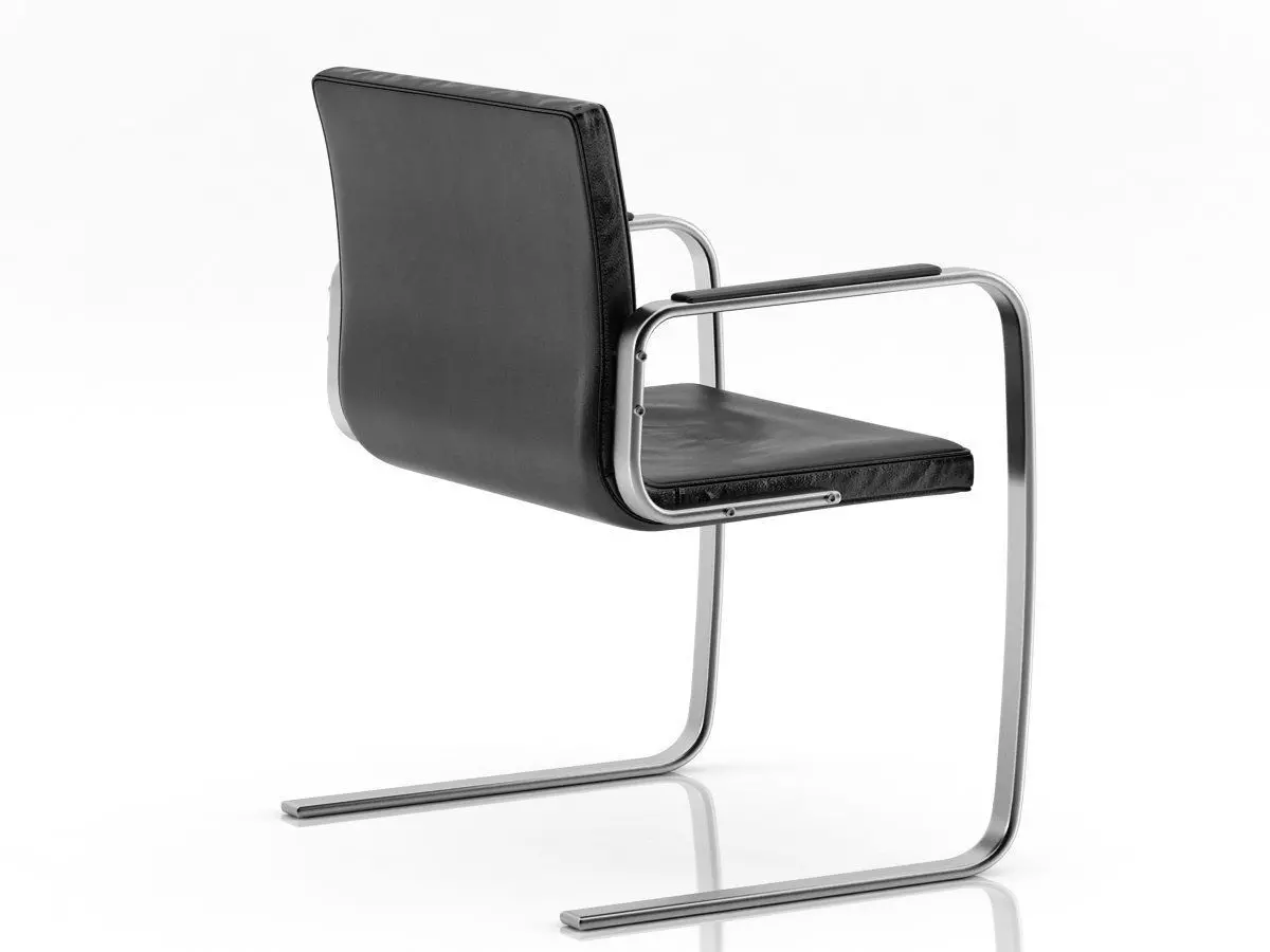 PK leather chair on metal frame 3D model_3