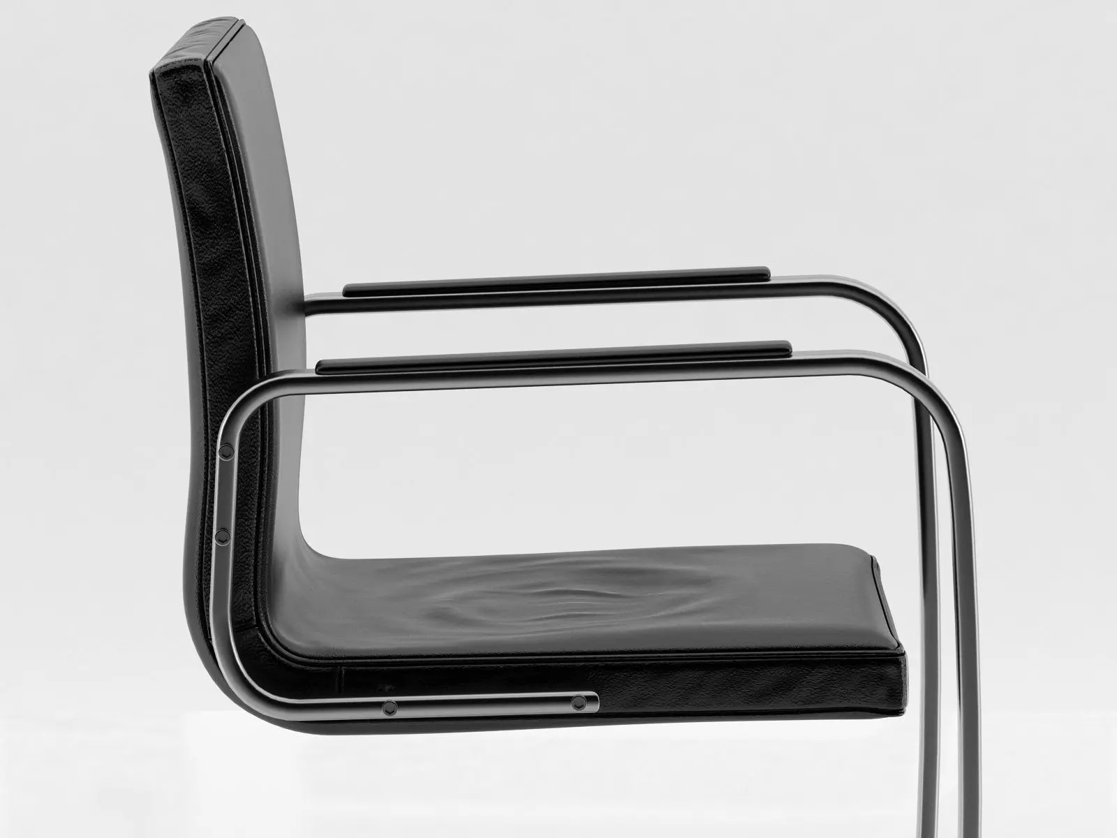 PK leather chair on metal frame 3D model_1